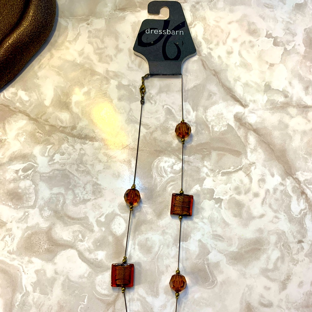 Brand New! Dress Barn Bronze Stone Necklace